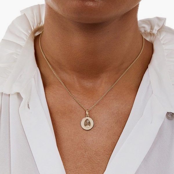 fingerprint charm necklace