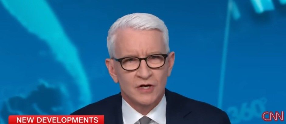 anderson cooper on cnn with clean shaven face