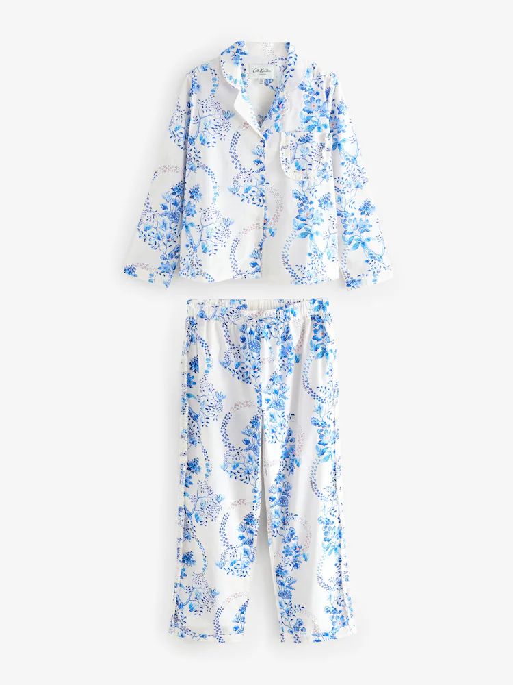 FLORAL ROAD PRINT BUTTON THROUGH PYJAMAS