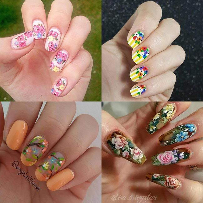 Vibe High This Spring In These Classy Floral Nail Designs | Fashionisers©