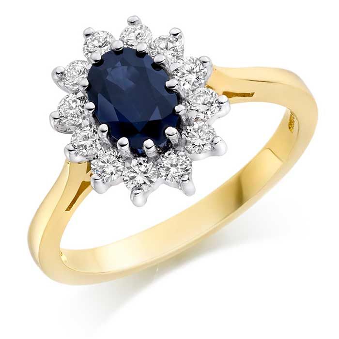 Beaverbrooks sapphire diamond ring