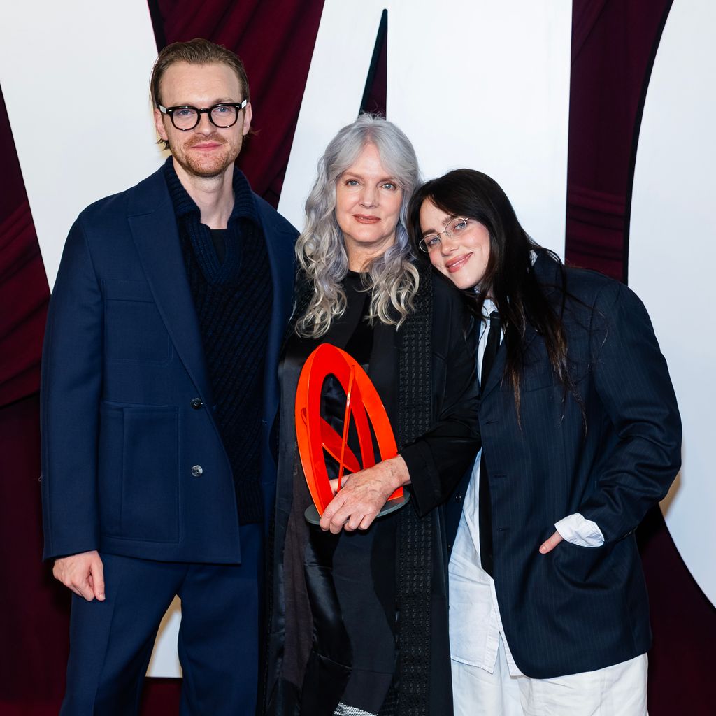 billie eilish and brother finneas oconnell and mother maggie baird glamour women of the year awards 2024 nyc