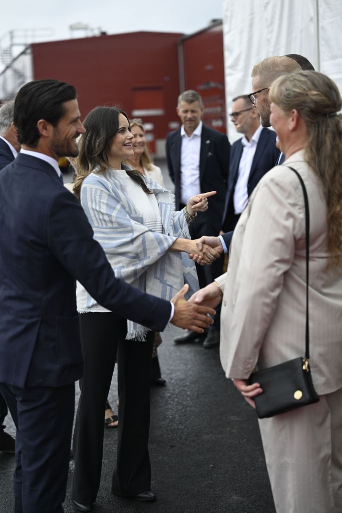 Prince Carl Philip and Princess Sofia visit Volvo CE in Arvika