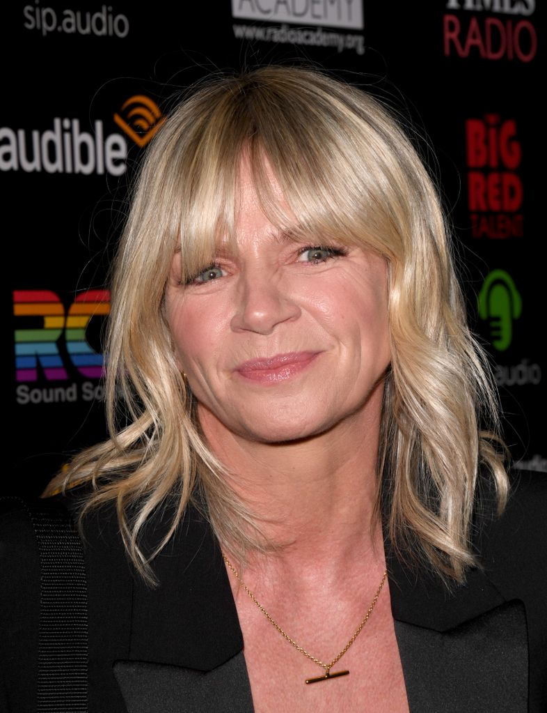 Close up of Zoe Ball smiling.