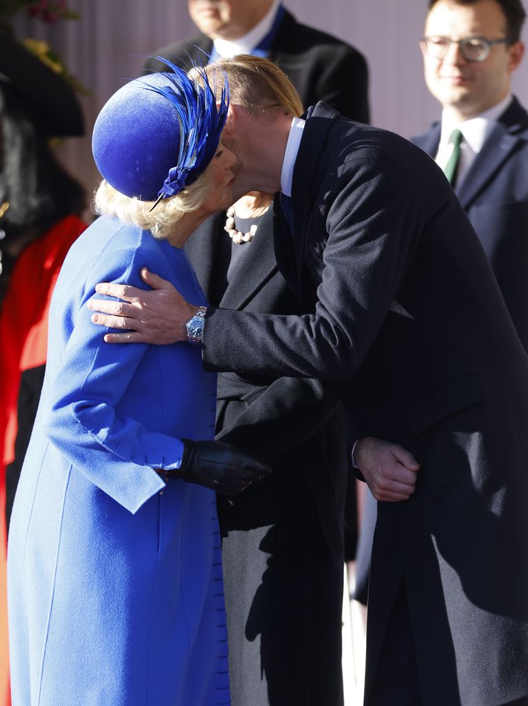 Prince William's kiss for his stepmother Camilla