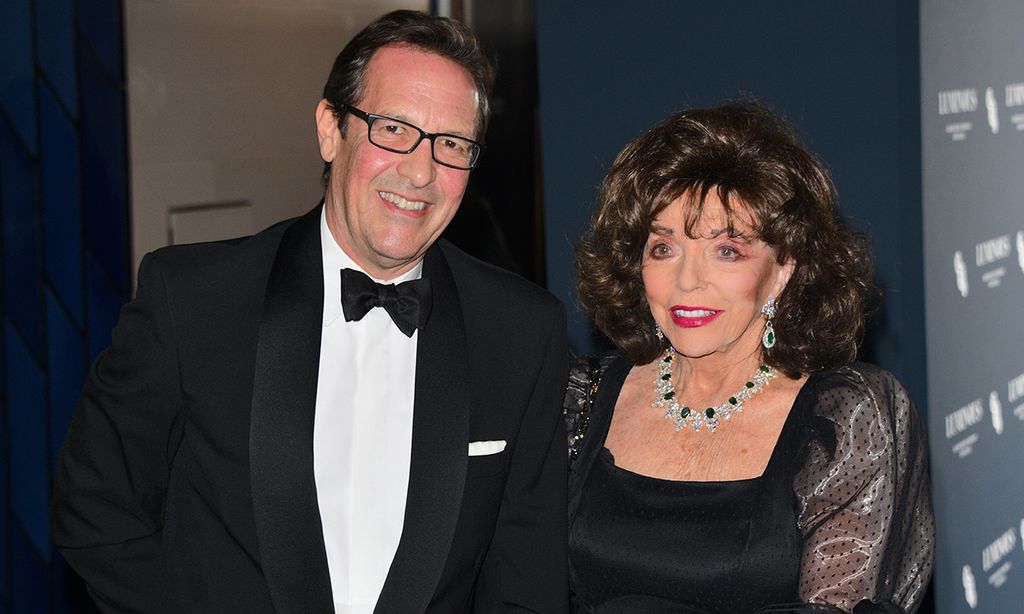 joan collins percy gibson at fundraising gala