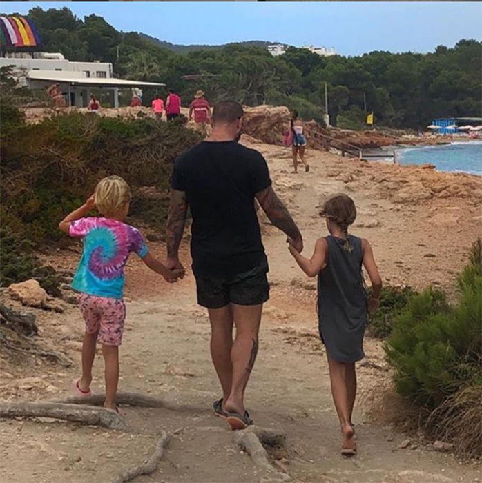 matt willis with kids on holiday
