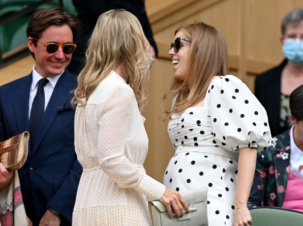 Edoardo Mapelli Mozzi, Duchess of Edinburgh and Princess Beatrice at Wimbledon in 2021