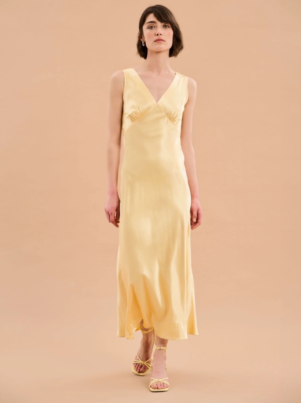 Iris Maxi Dress in Yellow - Omnes