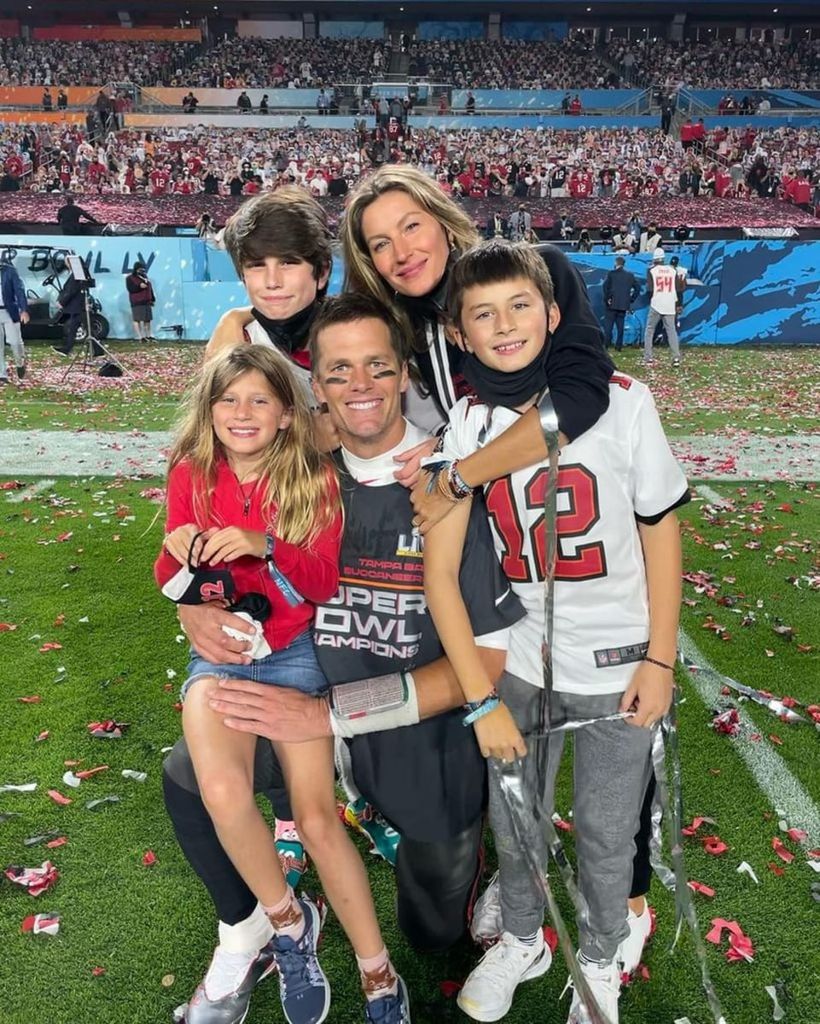 Gisele with her kids and ex Tom Brady