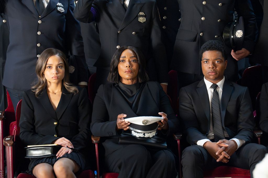 ELIJAH M. COOPER, CORINNE MASSIAH, ANGELA BASSETT on 9-1-1 season 8, 2025