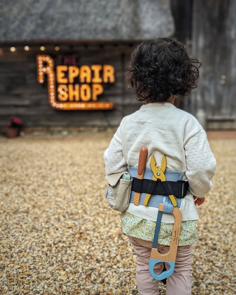 Will Kirk's little girl has been taking up some woodworking tools of her own to emulate her dad