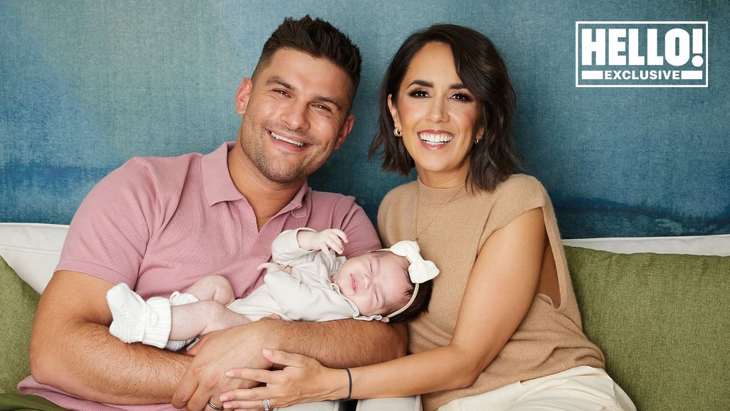 Janette Manrara and Aljaz look delighted as they cradle baby Lyra