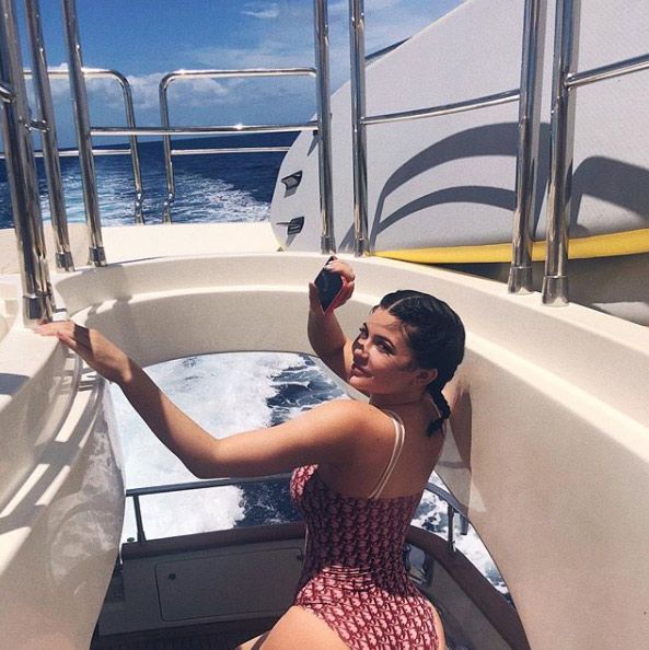 Kylie Jenner boat trip Turks and Caicos