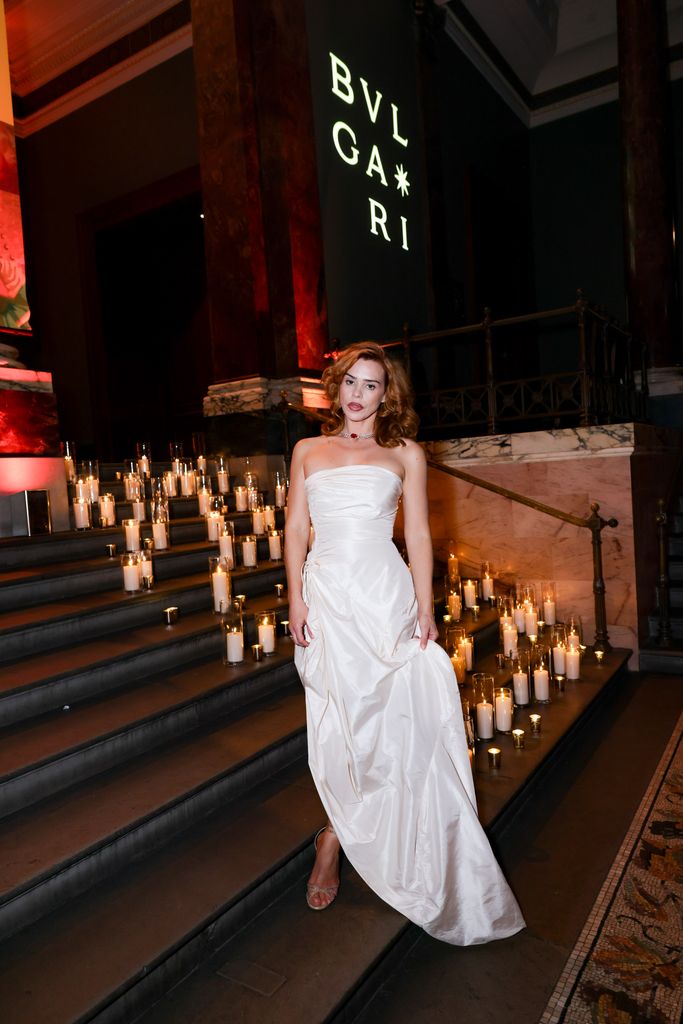 Billie Piper attends the Bvlgari High Jewellery Gala at The National Gallery on October 24, 2024 in London, England