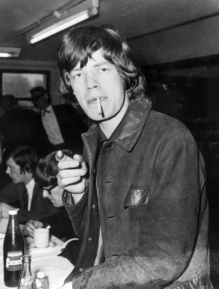 Mick Jagger smoking 