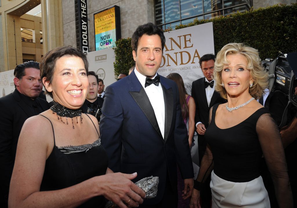 Jane Fonda with her children Vannessa and Troy 