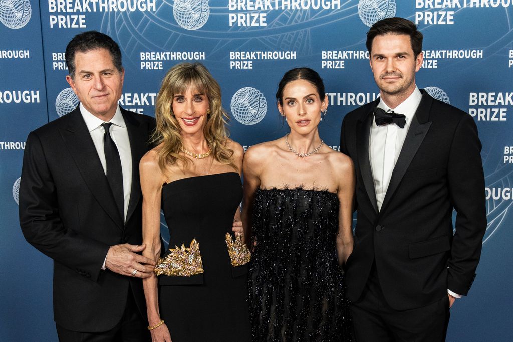  Michael Dell, Susan Dell, Alexa Dell, and Fred Choquette attend the 2025 Breakthrough Prize Ceremony at Barker Hangar on April 05, 2025 in Santa Monica, California