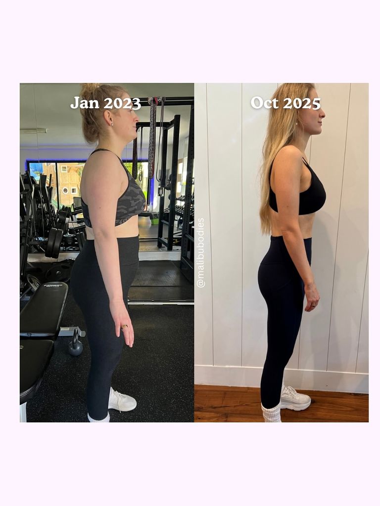 Meghan has been working hard on weight training and eating more protein