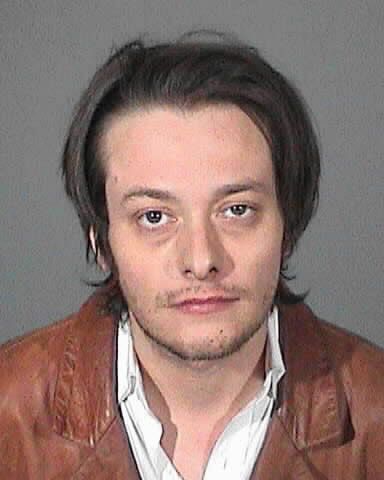 Edward Furlong in a police mug shot