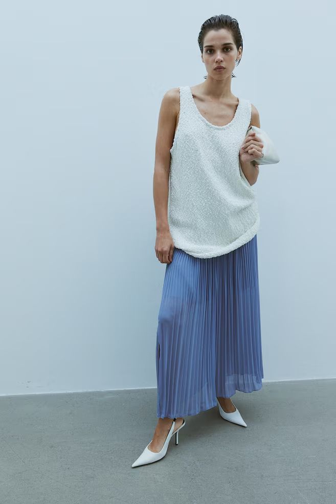 H&M Pleated Maxi Skirt