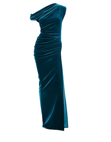 Kick Your Heels Teal Green Velvet Maxi Dress - Me & Thee