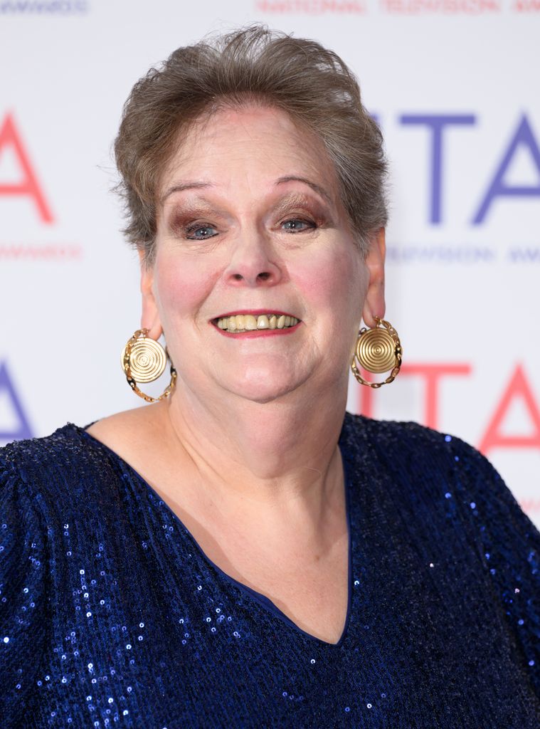 Anne Hegerty poses in the winners room during the NTAs