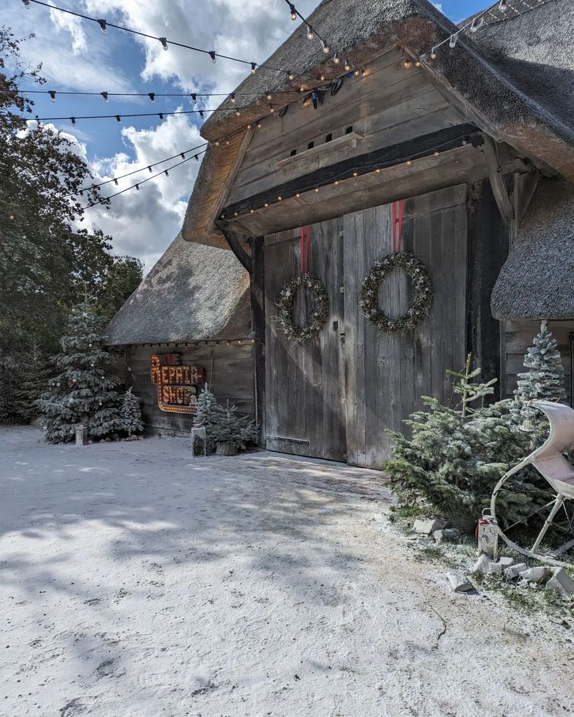 The Repair Shop barn during filming for Christmas special