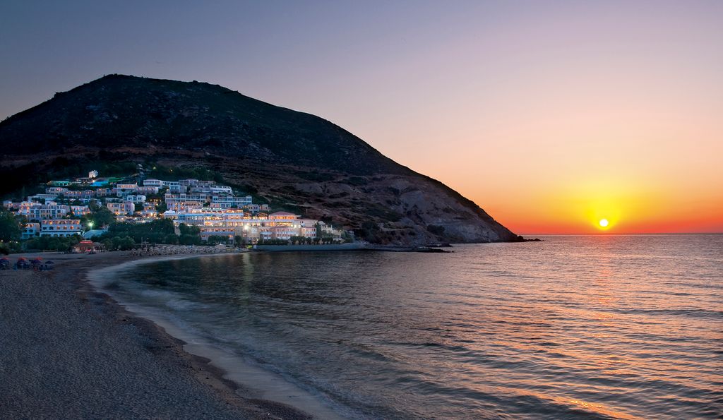 Sunset at Fodele Beach, Crete Greece