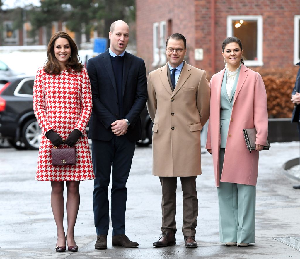 Duke and Duchess of Cambridge with Crown Princess Victoria and Prince Daniel