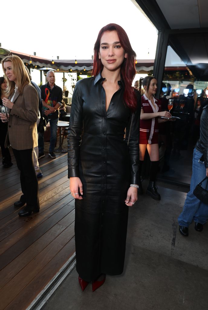 WEST HOLLYWOOD, CALIFORNIA - OCTOBER 27: (EXCLUSIVE COVERAGE) Dua Lipa attends the Cocktail Reception Celebrating Greta Gerwig as AFI Guest Artistic Director at Harriet's Rooftop on October 27, 2023 in West Hollywood, California. (Photo by Eric Charbonneau/Getty Images for Warner Bros.)