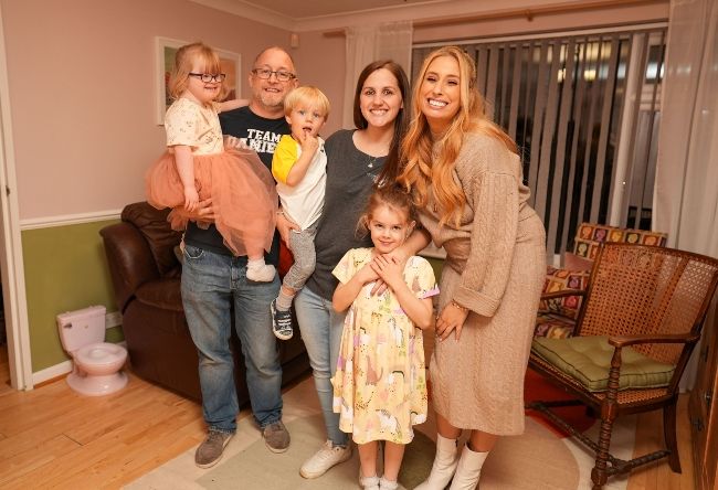 Stacey Solomon, Aimee, Stuart and family