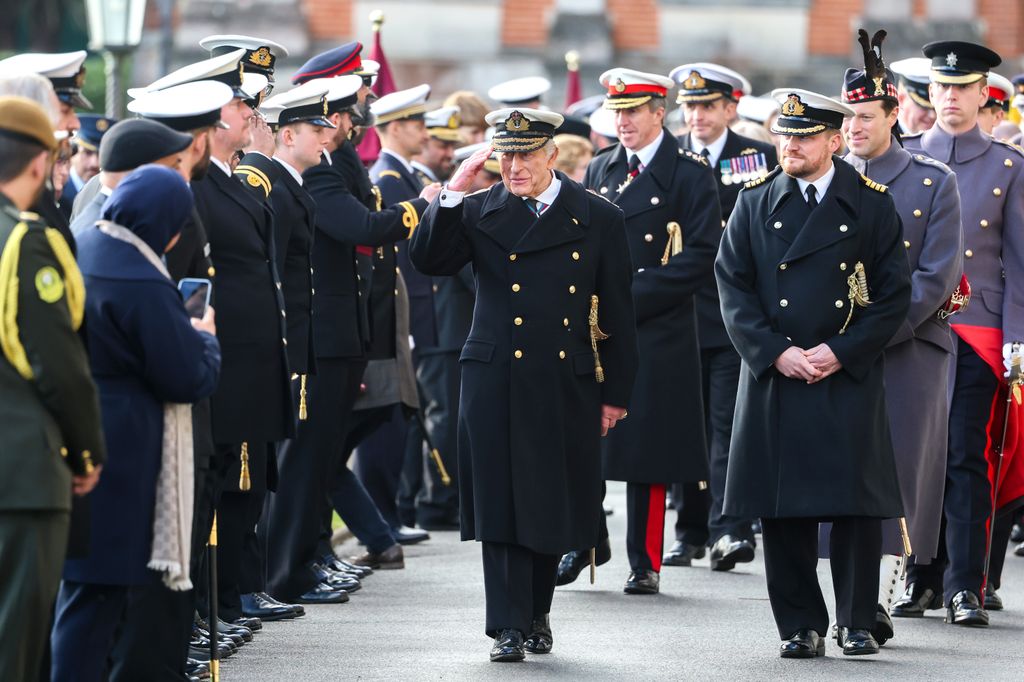 The King inspects the Guard in his role as The Lord High Admiral