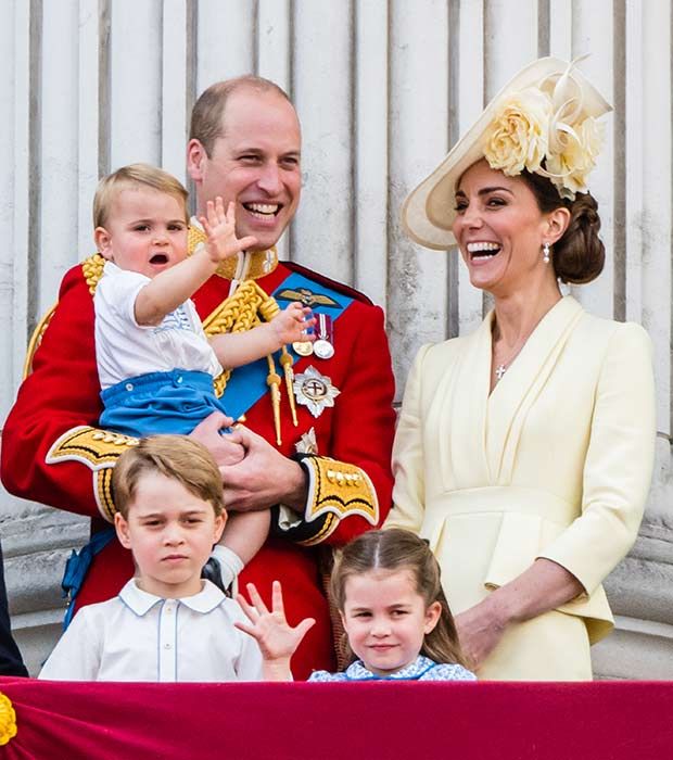 Prince William Kate children trooping the colour