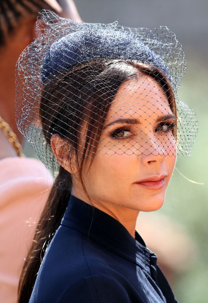  Victoria Beckham at Prince Harry, Duke of Sussex and US actress Meghan Markle at St George's Chapel, Windsor Castle