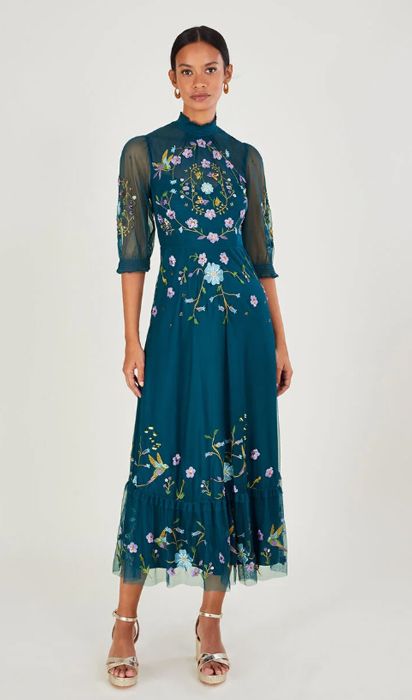 embroidered dress monsoon