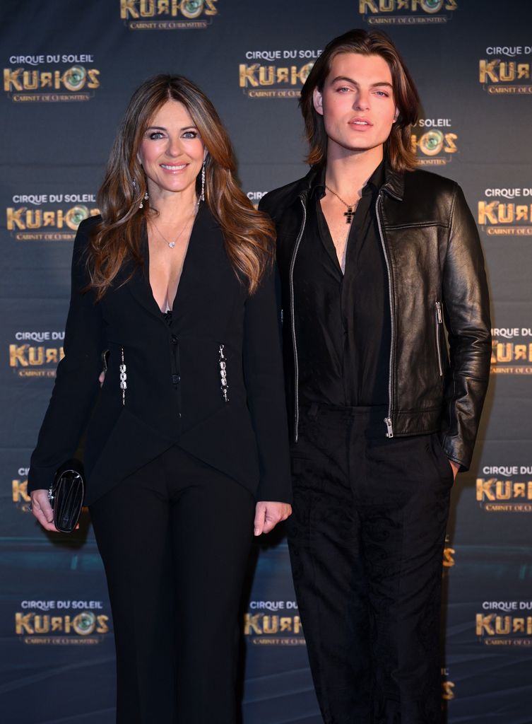 Elizabeth Hurley wows in black jumpsuit as she joins son Damian 