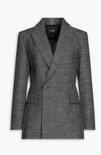 kate middleton grey double breasted check blazer by maje