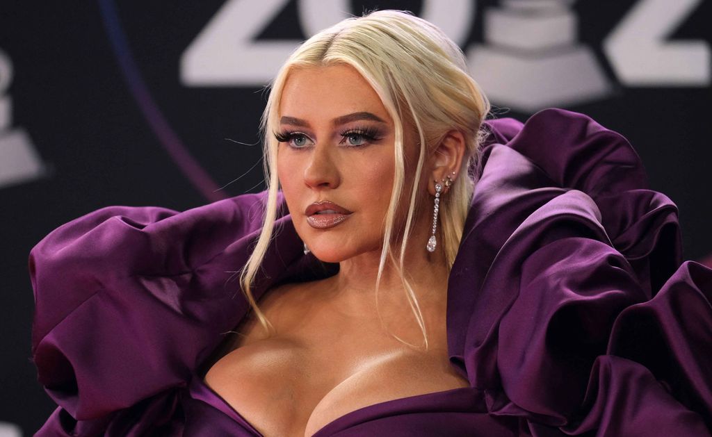 Christina Aguilera on the red carpet at 23rd Latin Grammy Awards 2022