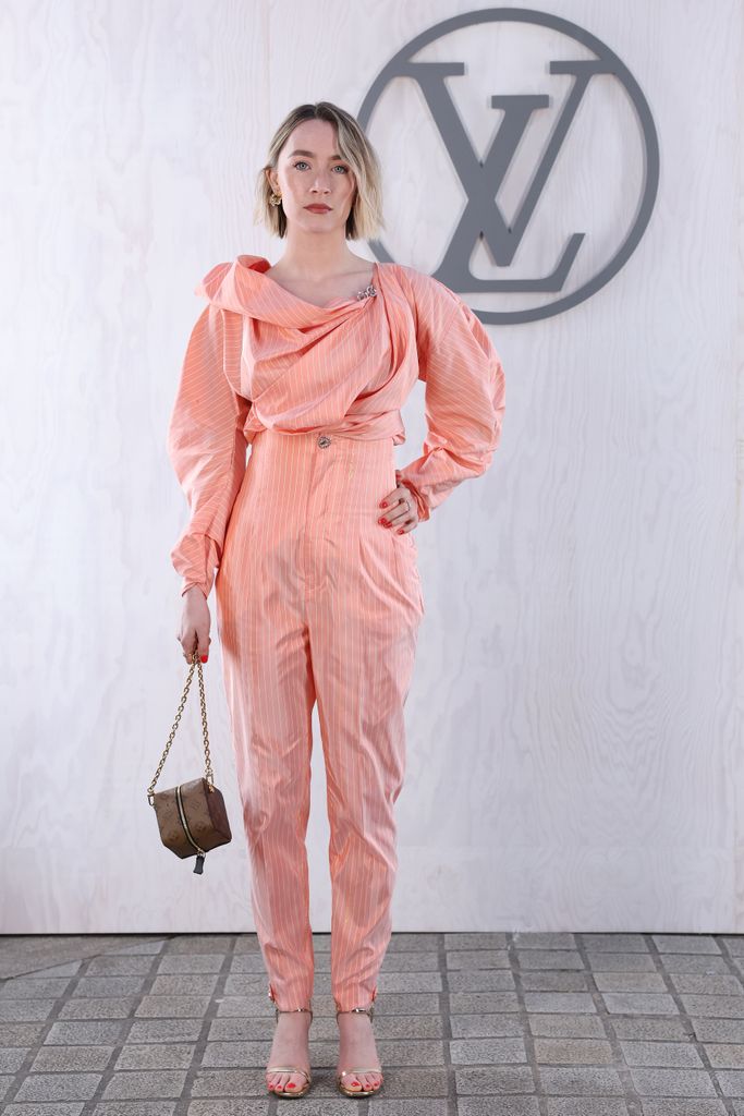 Saoirse Ronan attends the Louis Vuitton Womenswear Fall/Winter 2024-2025 show as part of Paris Fashion Week on March 05, 2024 in Paris, France. (Photo by Pascal Le Segretain/Getty Images for Louis Vuitton)