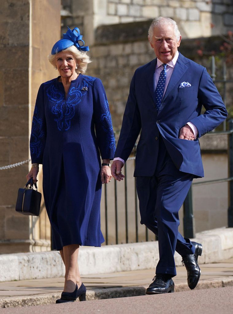 King Charles and Queen Consort Camilla attending the Easter Service