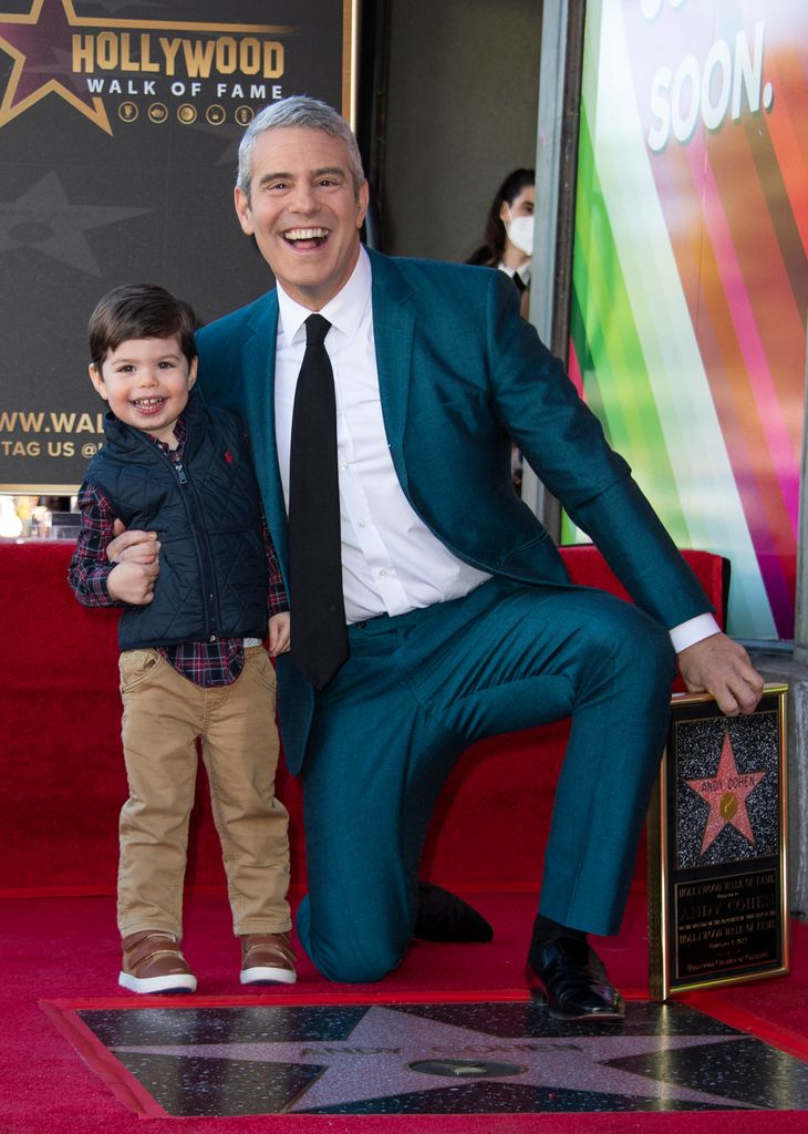 Andy Cohen and Ben during the ceremony to honor him with a Hollywood Walk of Fame star 