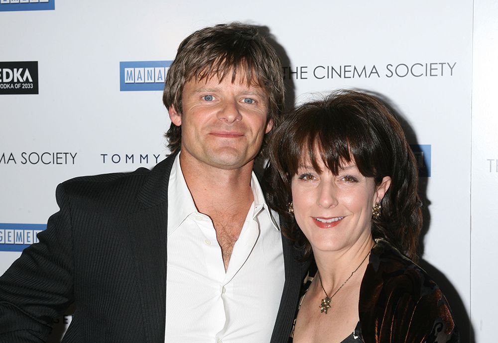 Steve Zahn and Robyn Peterman at a Cinema Society event