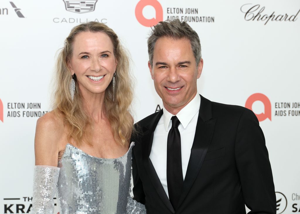WEST HOLLYWOOD, CALIFORNIA - MARCH 10: (L-R) Janet McCormack and Eric McCormack attend the Elton John AIDS Foundation's 32nd Annual Academy Awards Viewing Party on March 10, 2024 in West Hollywood, California. (Photo by Dia Dipasupil/WireImage)
