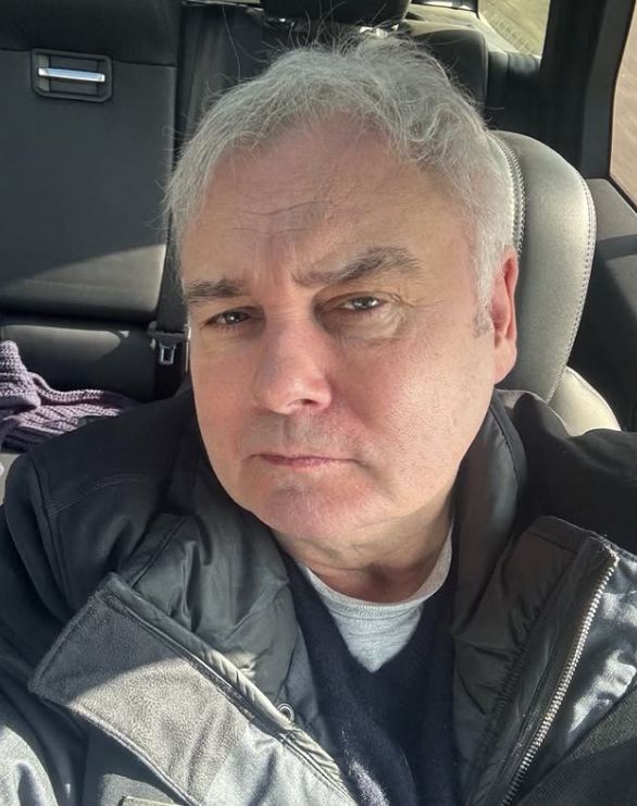 Eamonn Holmes sitting in a car