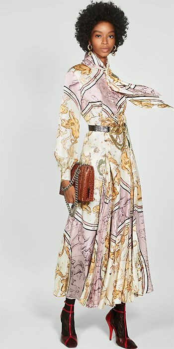 Amanda Holden's printed Zara dress looks like it could be Versace | HELLO!