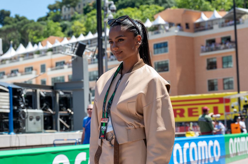 Simone Ashley in the Formula 1 paddock on 25 May 2025, Monaco