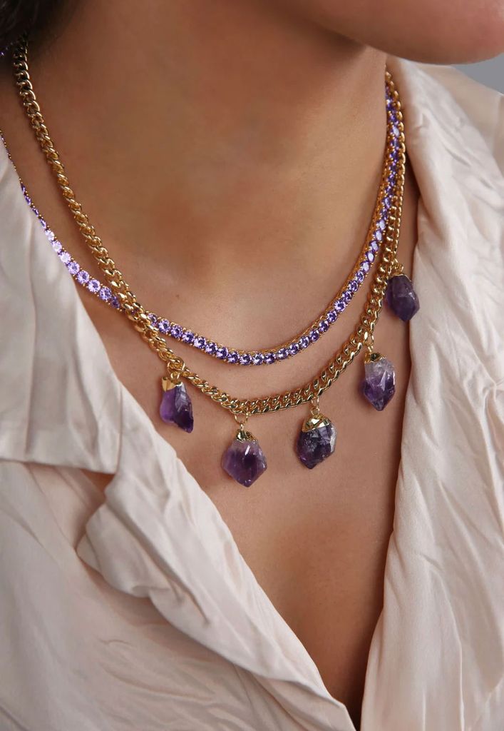 Crystal Haze amethyst necklace