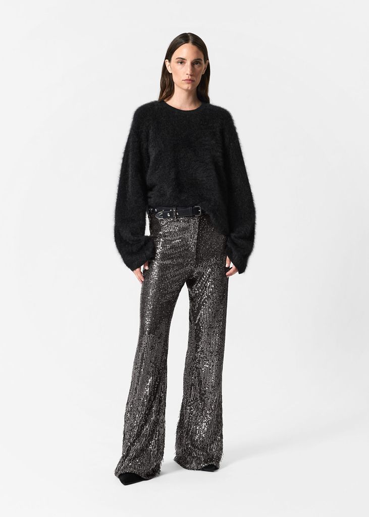 & Other Stories Flared Sequin Trousers