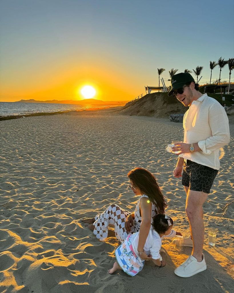 Priyanka Chopra and Nick Jonas with their daughter Malti Marie Jonas in a glimpse of a family trip to Mexico